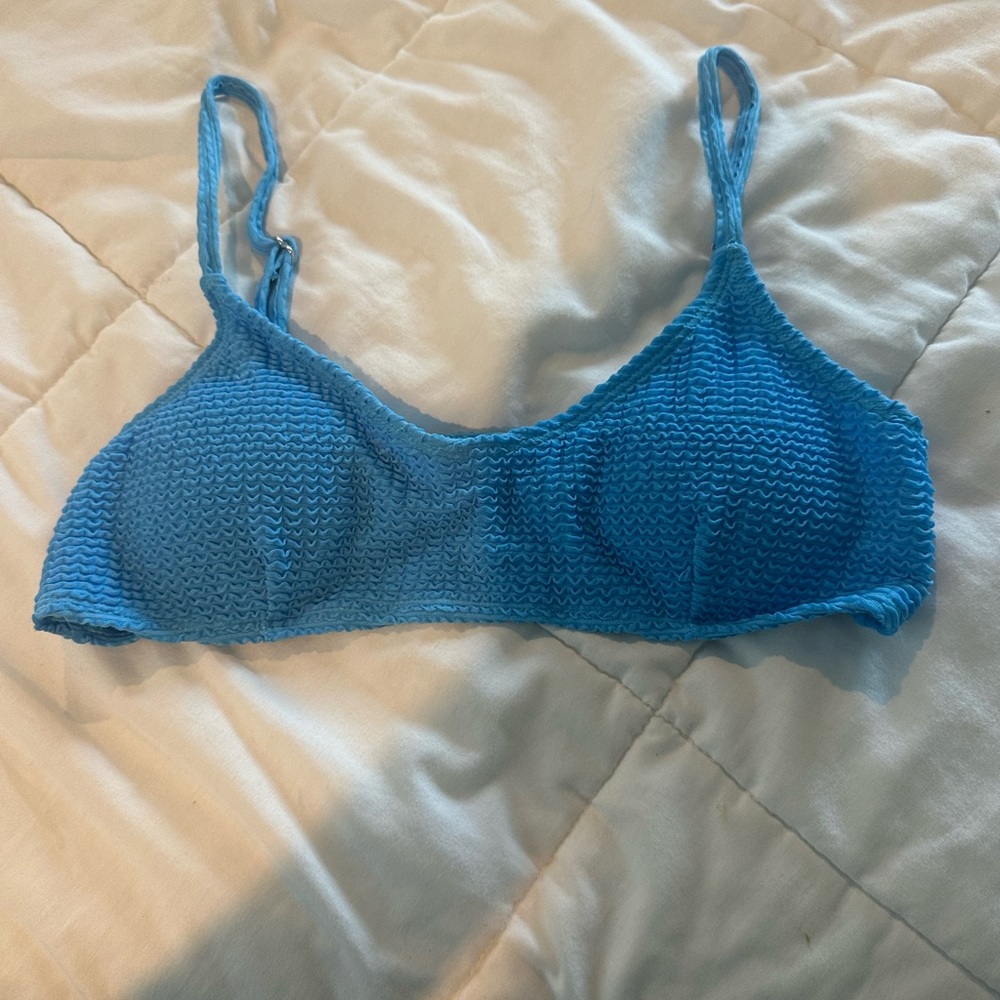 Blue swimsuit top